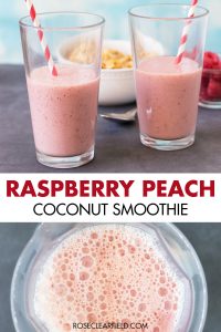 Raspberry Peach Coconut Smoothie