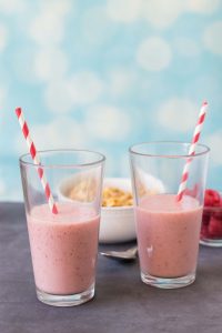 Raspberry Peach Coconut Smoothie | https://www.roseclearfield.com