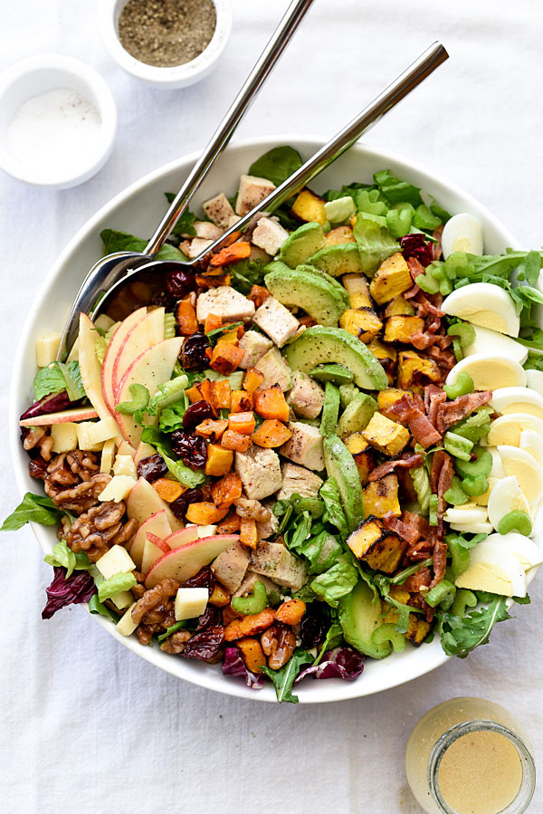 Back to School Healthy Lunches for Adults - Autumn Cobb-Salad via foodiecrush | https://www.roseclearfield.com