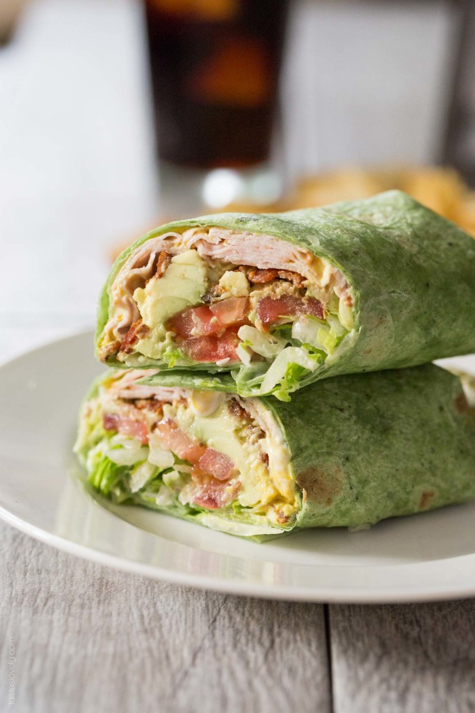 Back to School Healthy Lunches for Adults - California Turkey Club Wrap via Tastes Lovely | https://www.roseclearfield.com