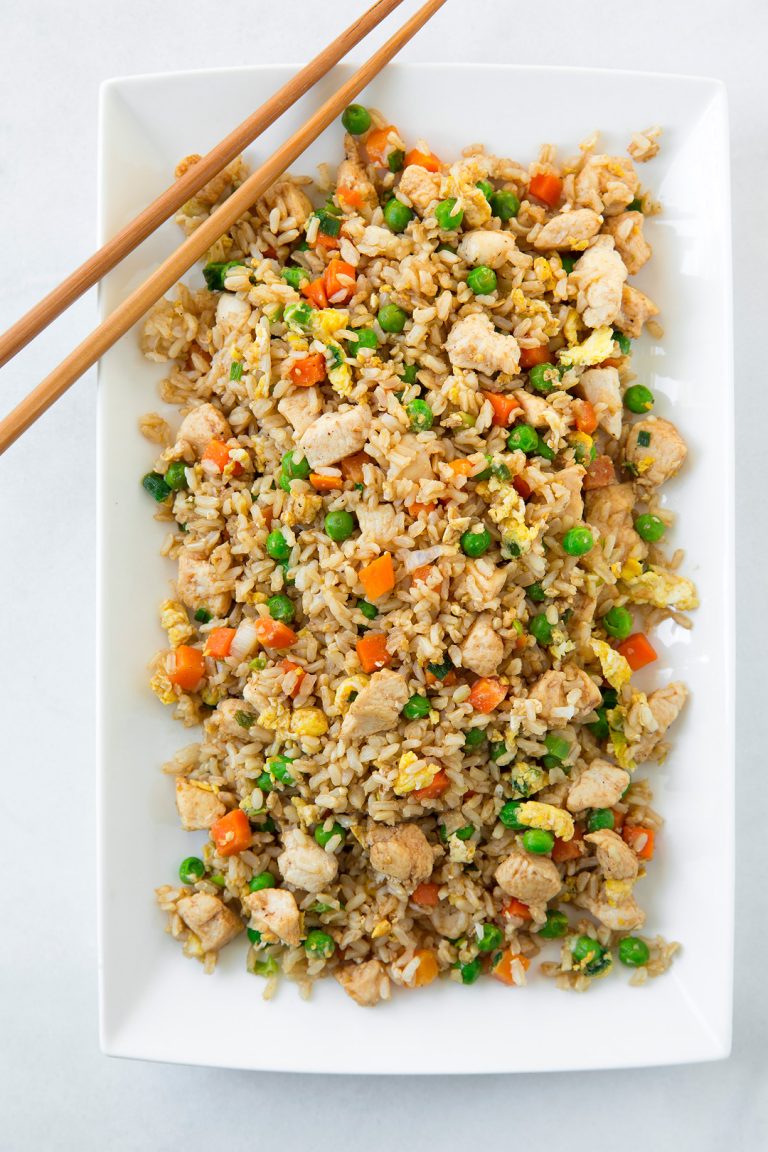 Back to School Healthy Lunches for Adults - Chicken Fried Rice via Cooking Classy
