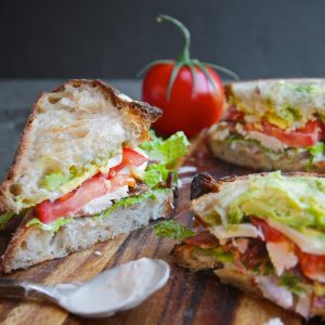 Back to School Healthy Lunches for Adults - Cobb Salad Sandwich via Shutterbean | https://www.roseclearfield.com