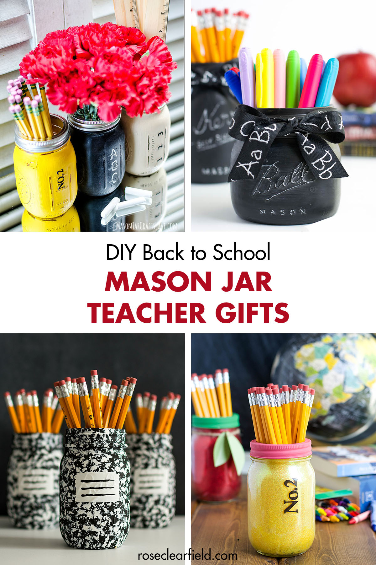 36 Sets Mason Jar Candy Cards - Back To School Gift Bags For Teachers & Students Classroom Treats