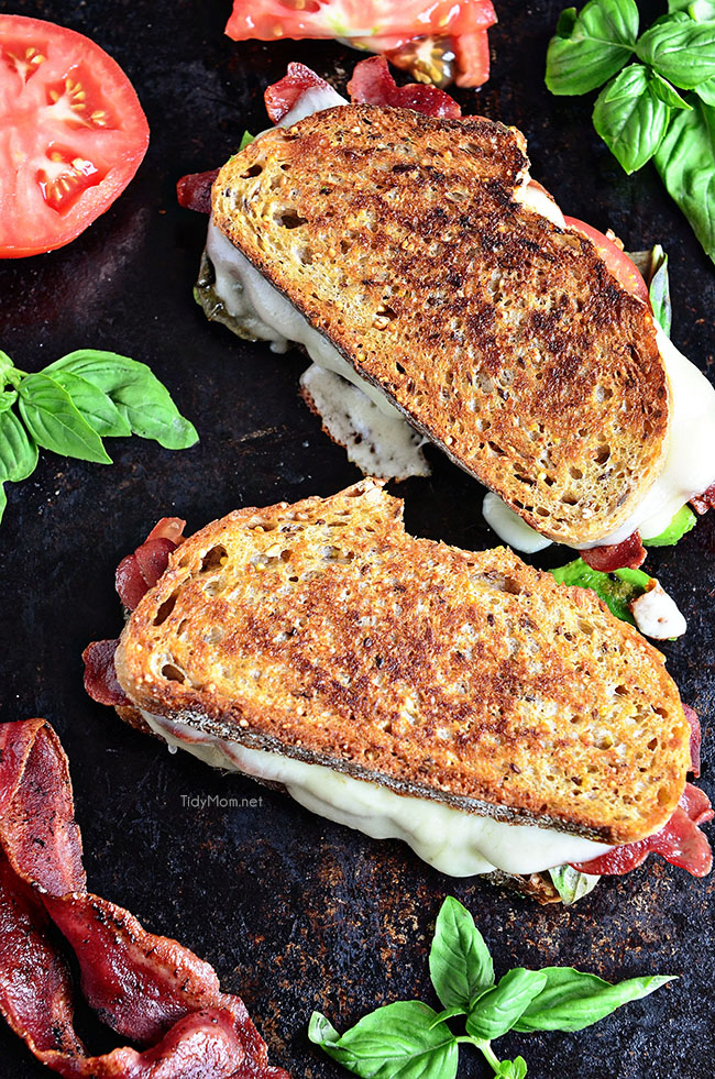 Back to School Healthy Lunches for Adults - Turkey Bacon and Avocado Grilled Cheese via Tidy Mom | https://www.roseclearfield.com