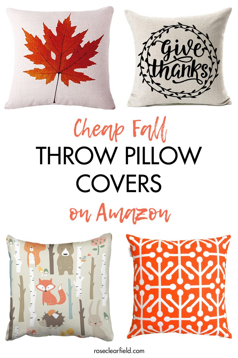 Cheap Fall Throw Pillow Covers on Amazon • Rose Clearfield