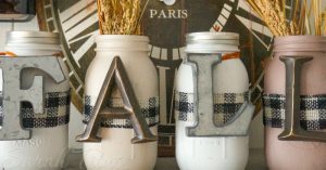 Fall Letters Mason Jars by Sarah Titus