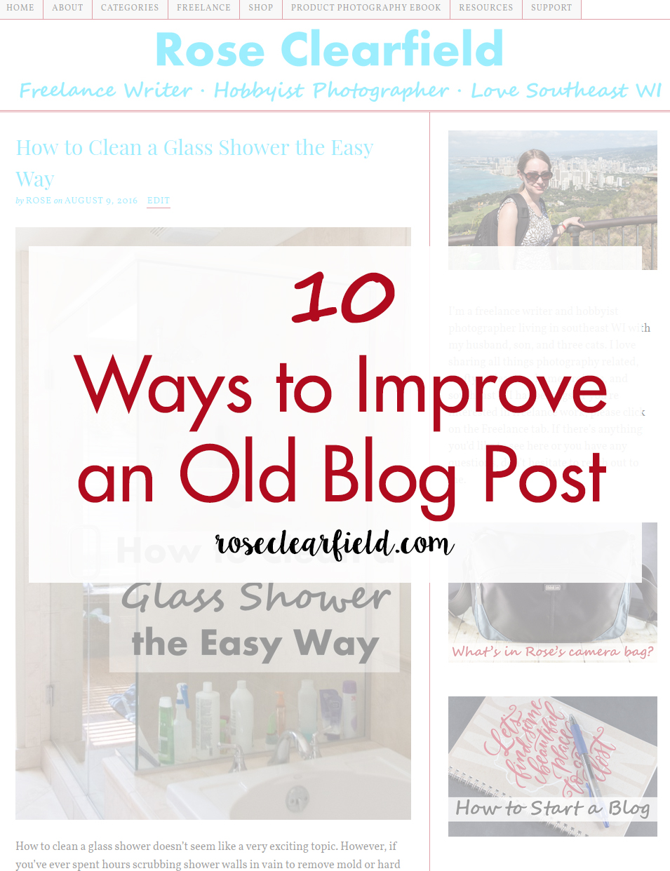 10 Ways to Improve an Old Blog Post | https://www.roseclearfield.com