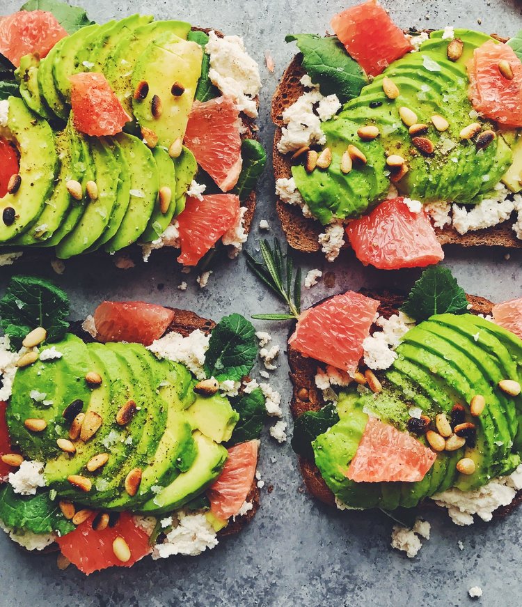 Fall and Winter Avocado Toast Recipes - Avocado Toast with Grapefruit and Almond Milk Ricotta via Lee From America | https://www.roseclearfield.com