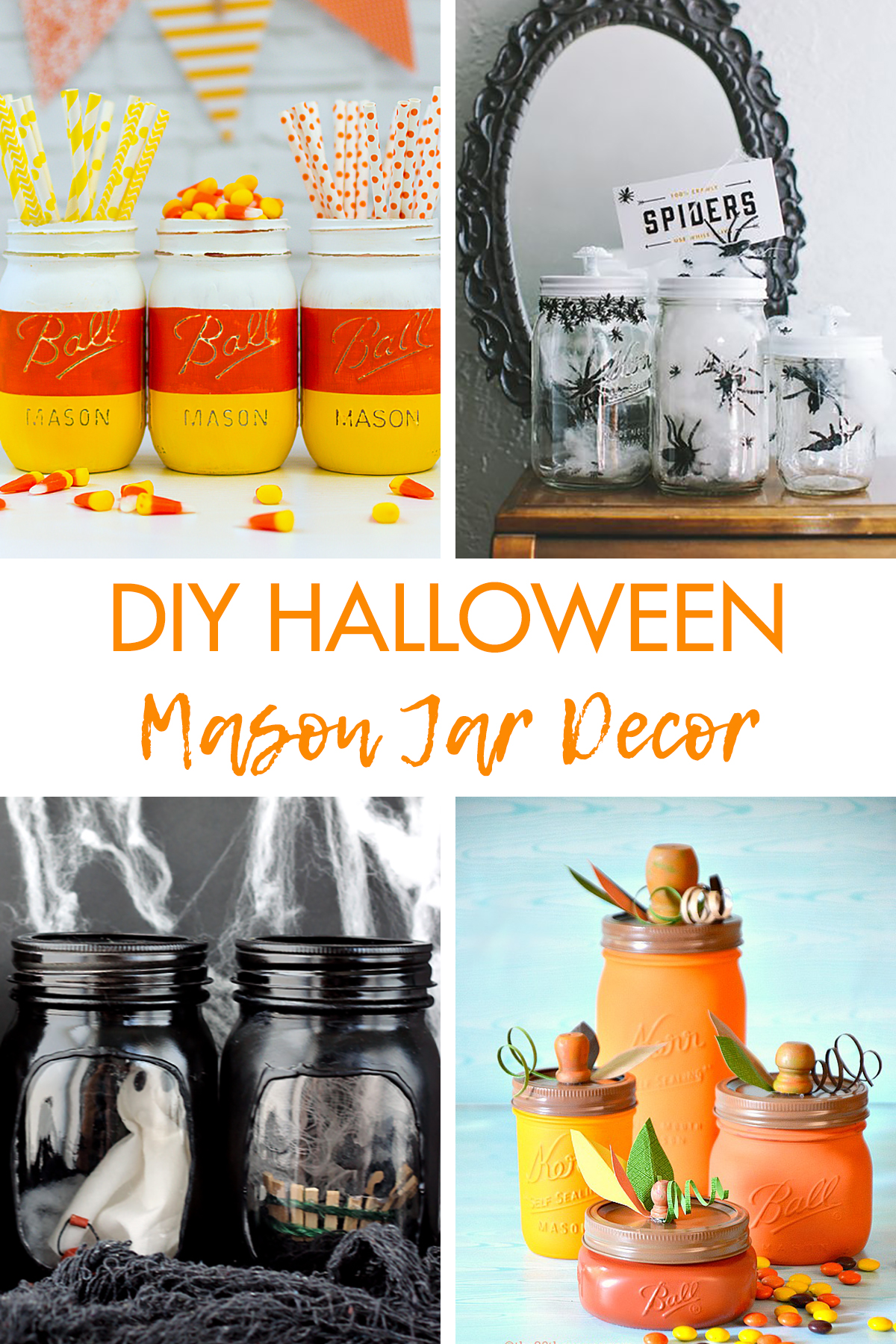 DIY Halloween Mason Jar Decor