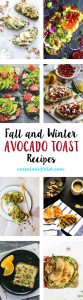 Fall and Winter Avocado Toast Recipes | https://www.roseclearfield.com