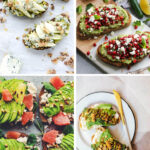 Fall and Winter Avocado Toast Recipes Four Photo Collage