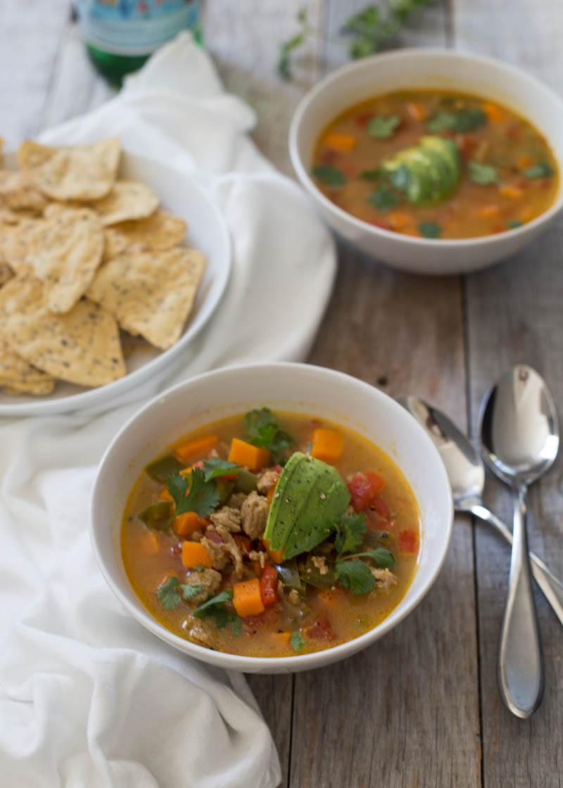 30 Days of Healthy Slow Cooker Dinner Recipes - Slow Cooker Sweet Potato Chili via Boys Ahoy | https://www.roseclearfield.com