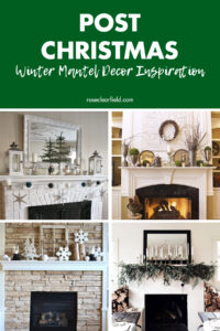 Post Christmas Winter Mantel Decor Inspiration