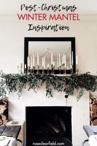 Post-Christmas Winter Mantel Inspiration