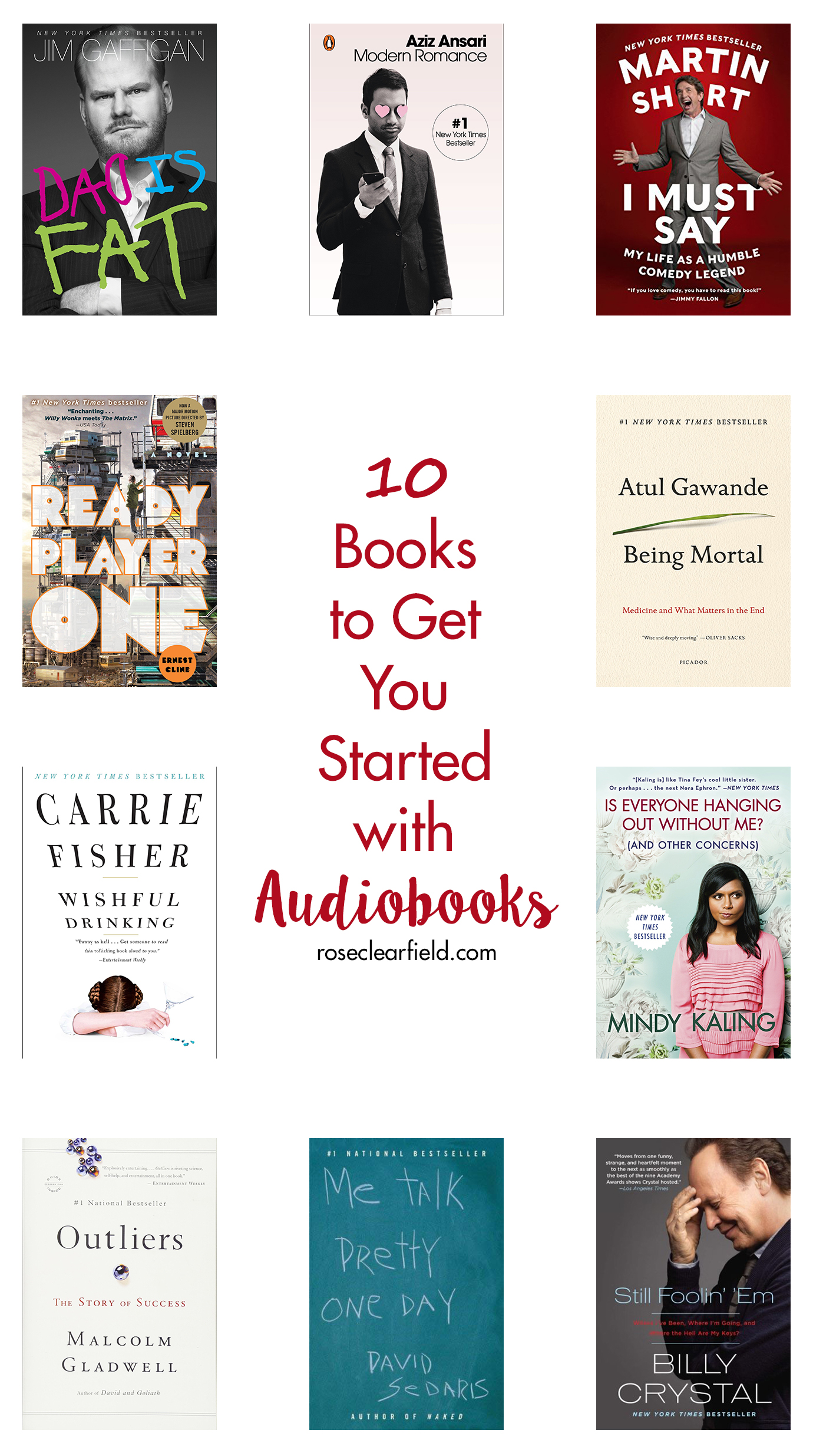 10 Books to Get You Started with Audiobooks | https://www.roseclearfield.com