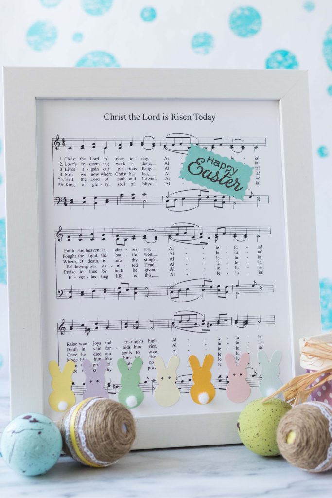 DIY Easter Sheet Music Wall Decor | https://www.roseclearfield.com