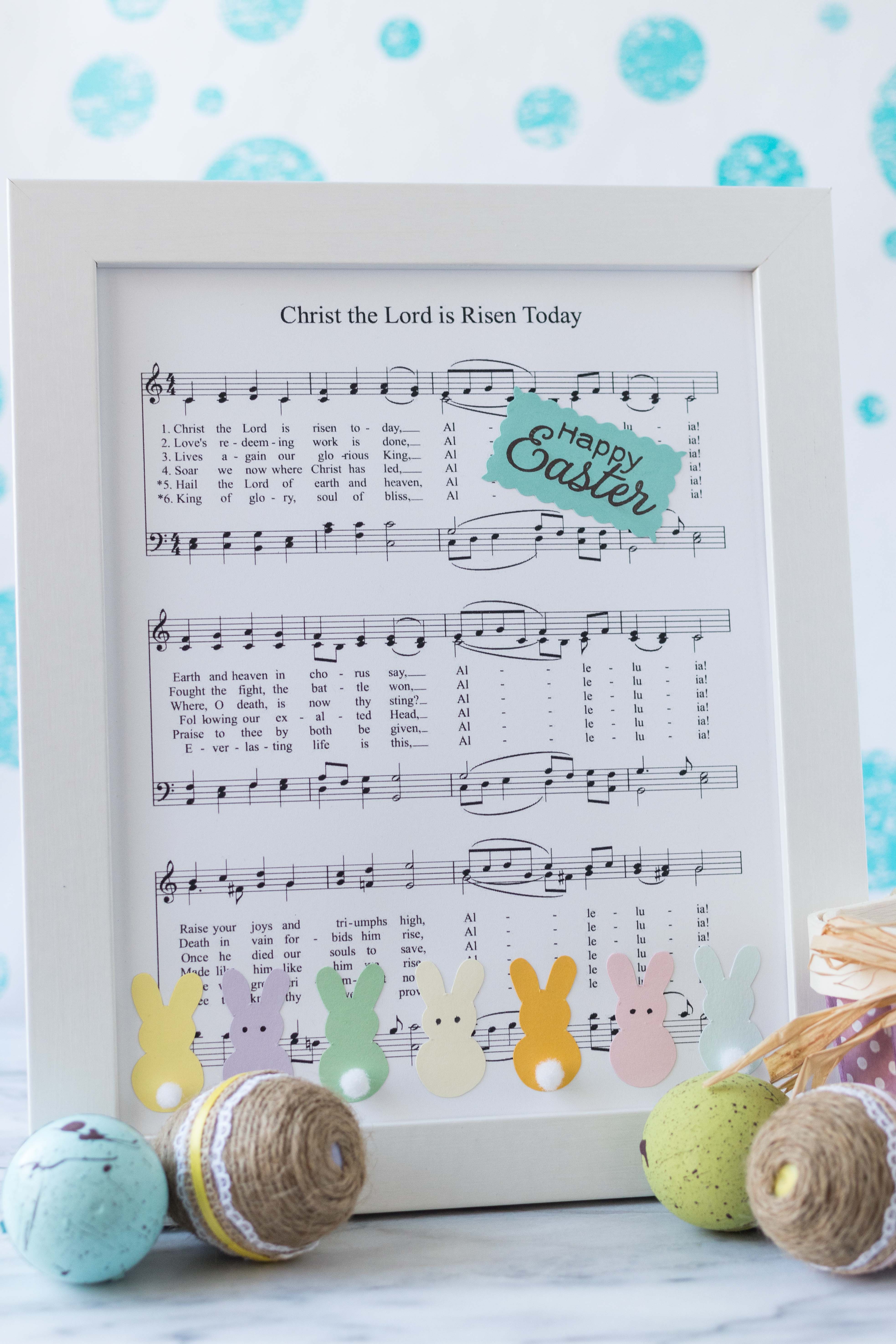 DIY Easter Sheet Music Wall Decor | https://www.roseclearfield.com