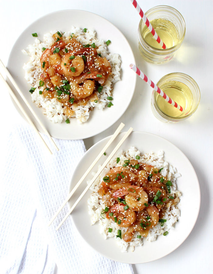 30 Healthy Dinner Recipes for Two - Dinner For Two Honey Garlic Teriyaki Shrimp via Wry Toast | https://www.roseclearfield.com