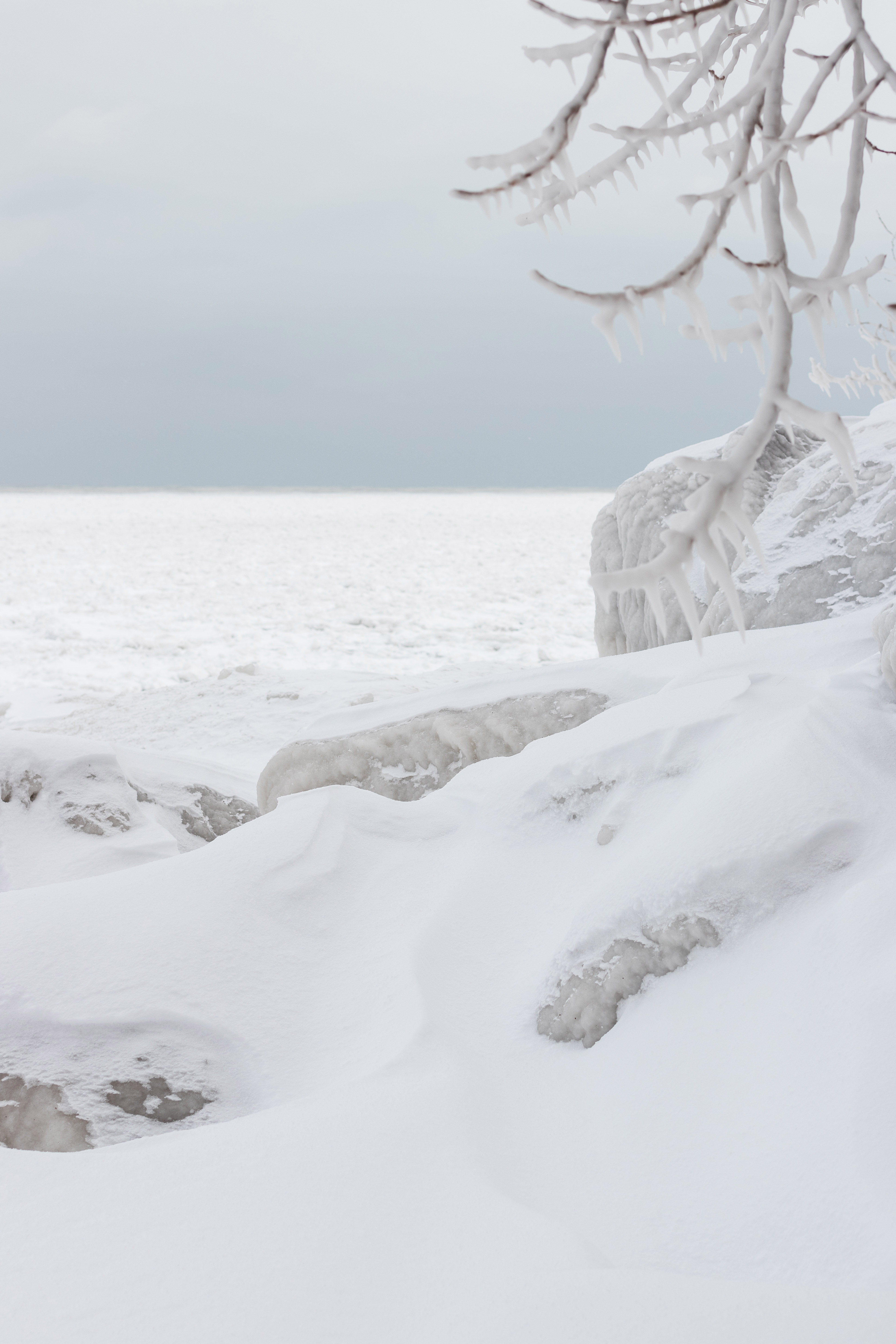 Iced Beach, Lake Michigan, Southeast WI | https://www.roseclearfield.com