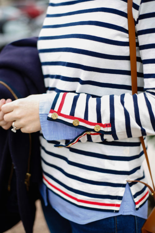 Stripes Inspiration - J. Crew Striped Shirt via Mackenzie Horan | https://www.roseclearfield.com