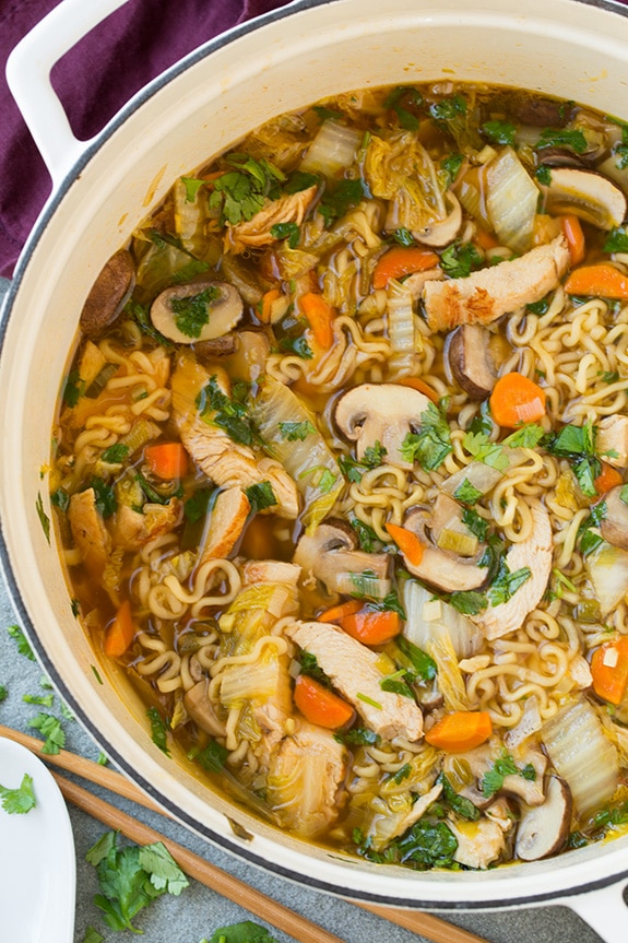 30 Healthy Ramen Noodle Recipes - Asian Chicken Noodle Soup via Cooking Classy | https://www.roseclearfield.com