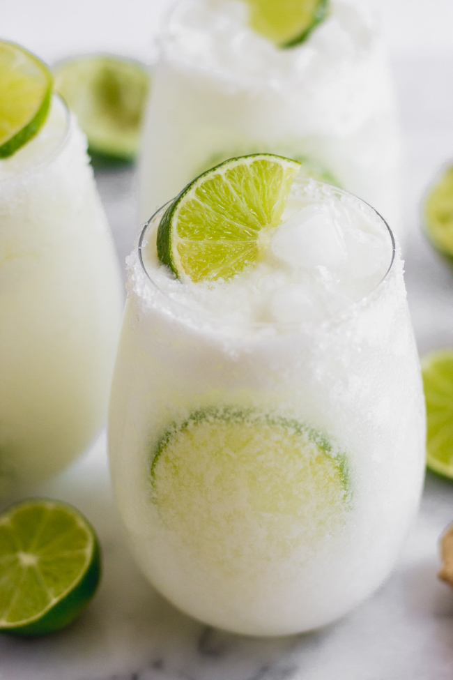 Non-alcoholic drinks for Easter: a coconut-ginger lime mocktail is refreshing and unique, via Pure Taste Recipes | https://www.roseclearfield.com