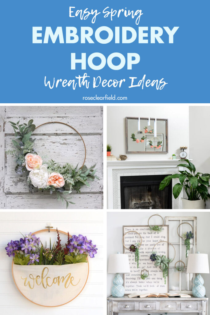 Easy Spring Embroidery Hoop Wreath Decor Ideas