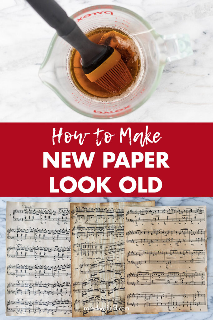 how to make new paper look old