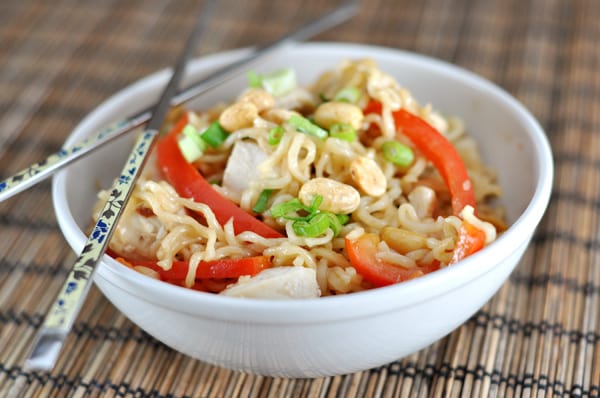 30 Healthy Ramen Noodle Recipes - Kicked Up Ramen Noodles Kung Pao Style via Mel's Kitchen Cafe | https://www.roseclearfield.com