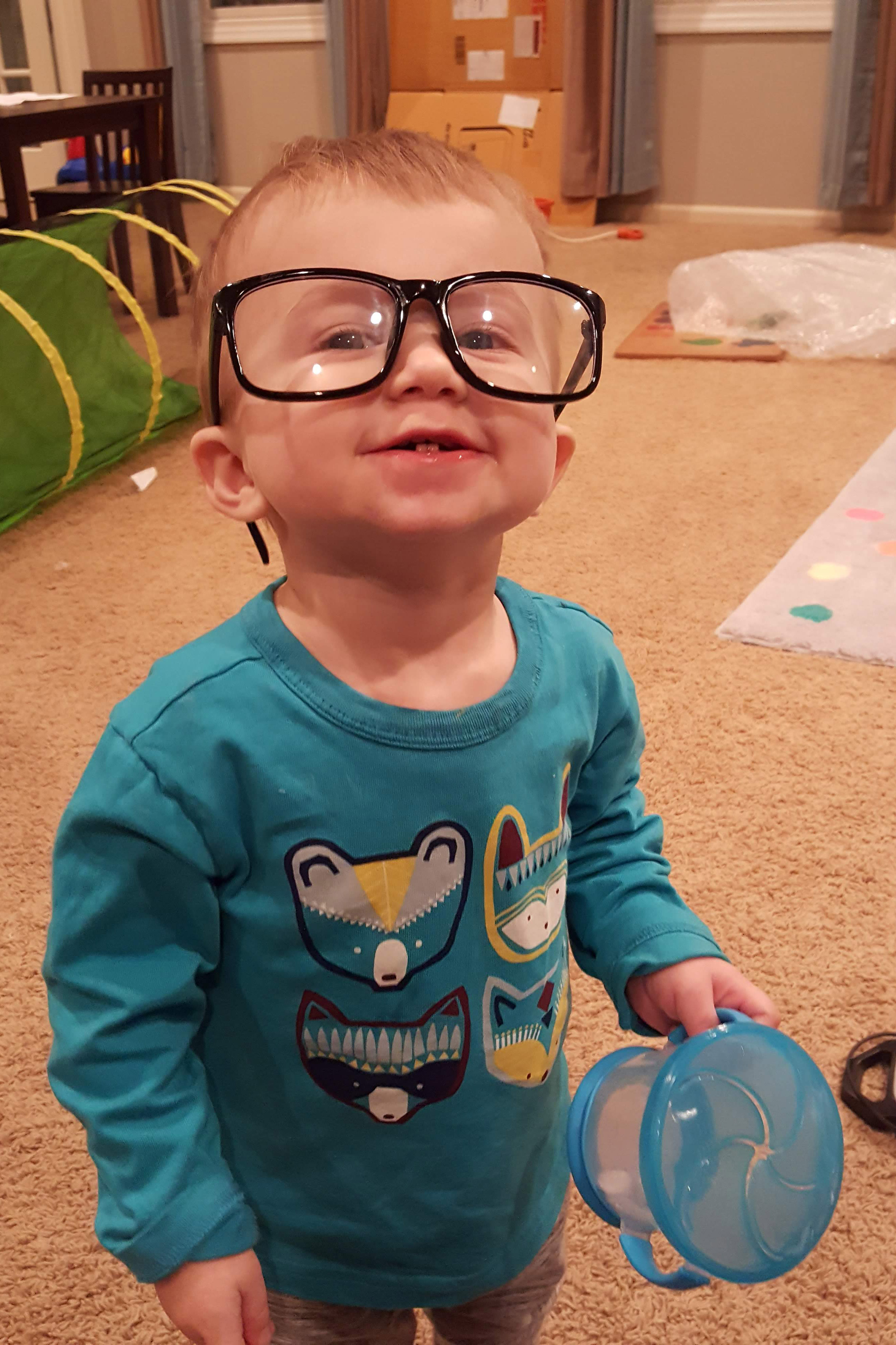 Tommy Wearing the Computer Glasses February 2019 | https://www.roseclearfield.com