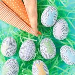 Learn how to make DIY book page plastic Easter eggs with upcycled book pages! A simple, easy, fun Easter decorating craft project. #Easter #upcycled #bookpages | https://www.roseclearfield.com