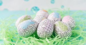 DIY Book Page Plastic Easter Eggs