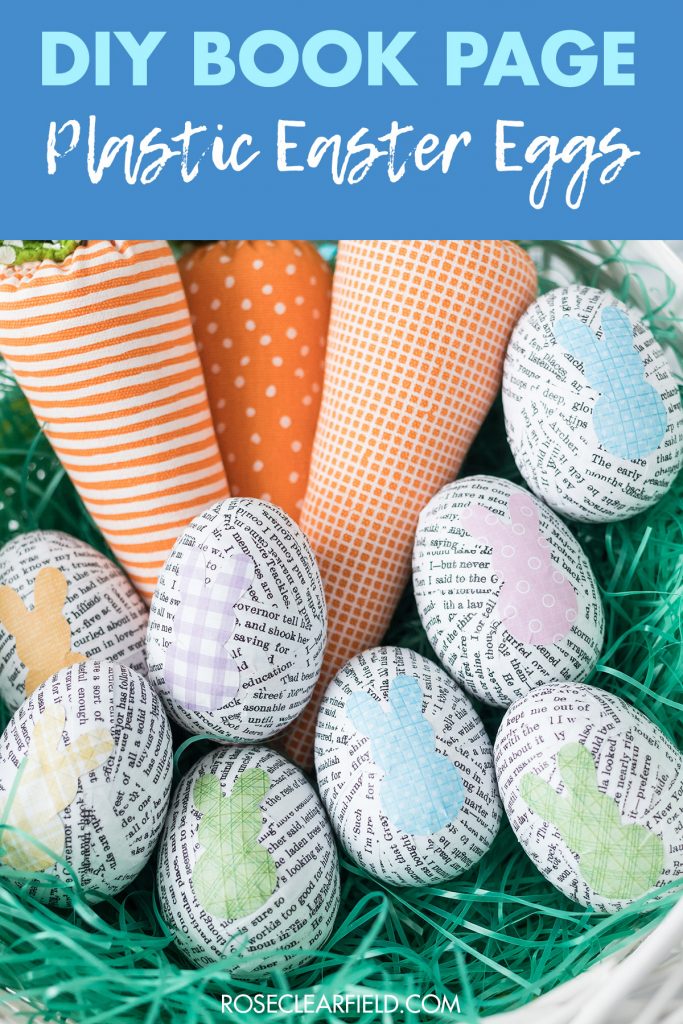 DIY Book Page Plastic Easter Eggs