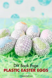 DIY Book Page Plastic Easter Eggs