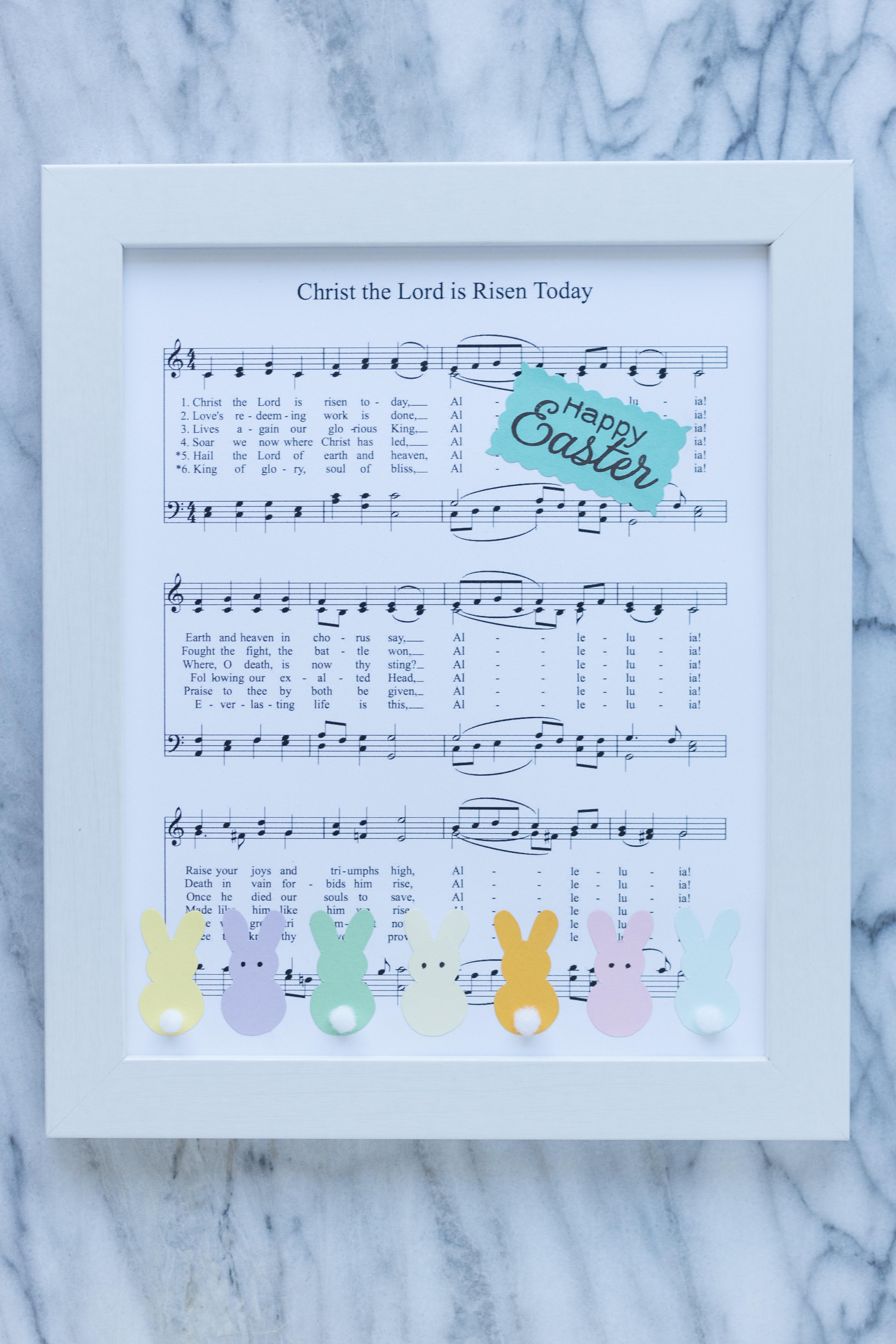 DIY Easter Sheet Music Wall Decor | https://www.roseclearfield.com