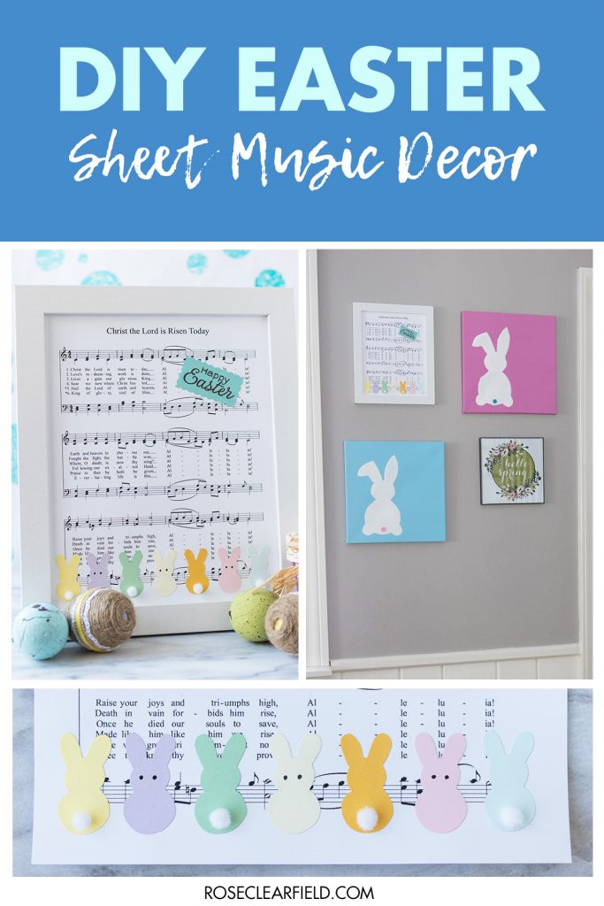 DIY Easter Sheet Music Wall Decor