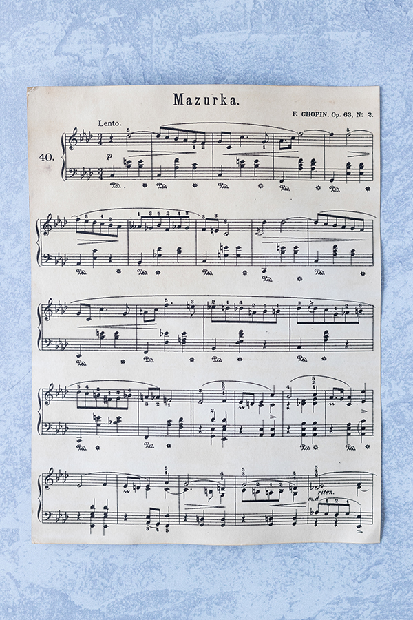 Newly antiqued sheet music ready for craft projects. #DIY #sheetmusic #antiquedpaper | https://www.roseclearfield.com