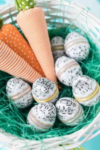 DIY Sheet Music Plastic Easter Eggs