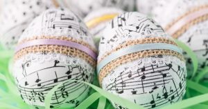 DIY Sheet Music Plastic Easter Eggs