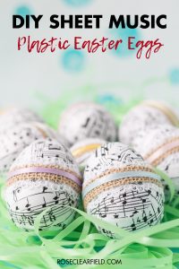 DIY Sheet Music Plastic Easter Eggs