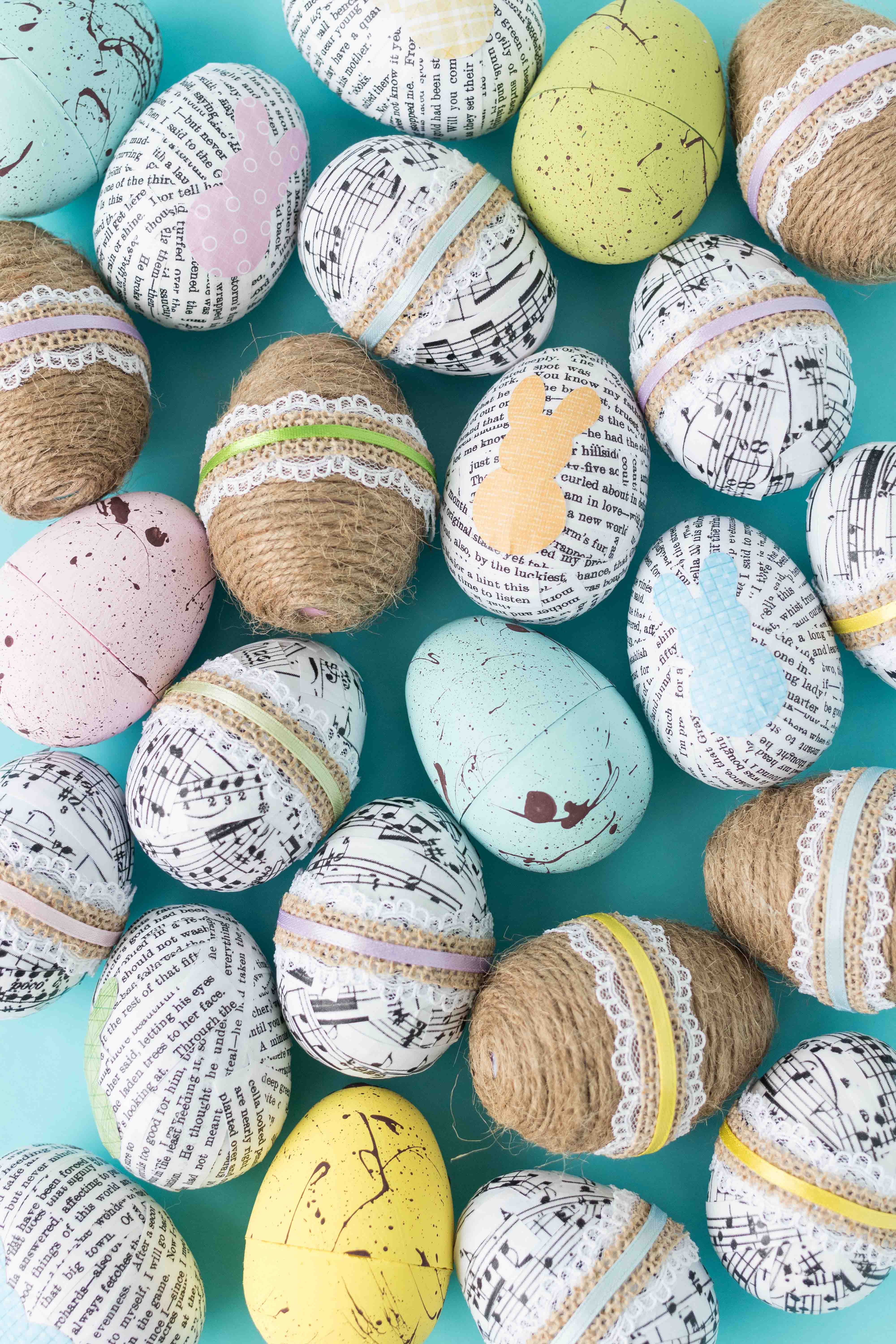 DIY plastic Easter eggs...simple, fun Easter decorations! | https://www.roseclearfield.com