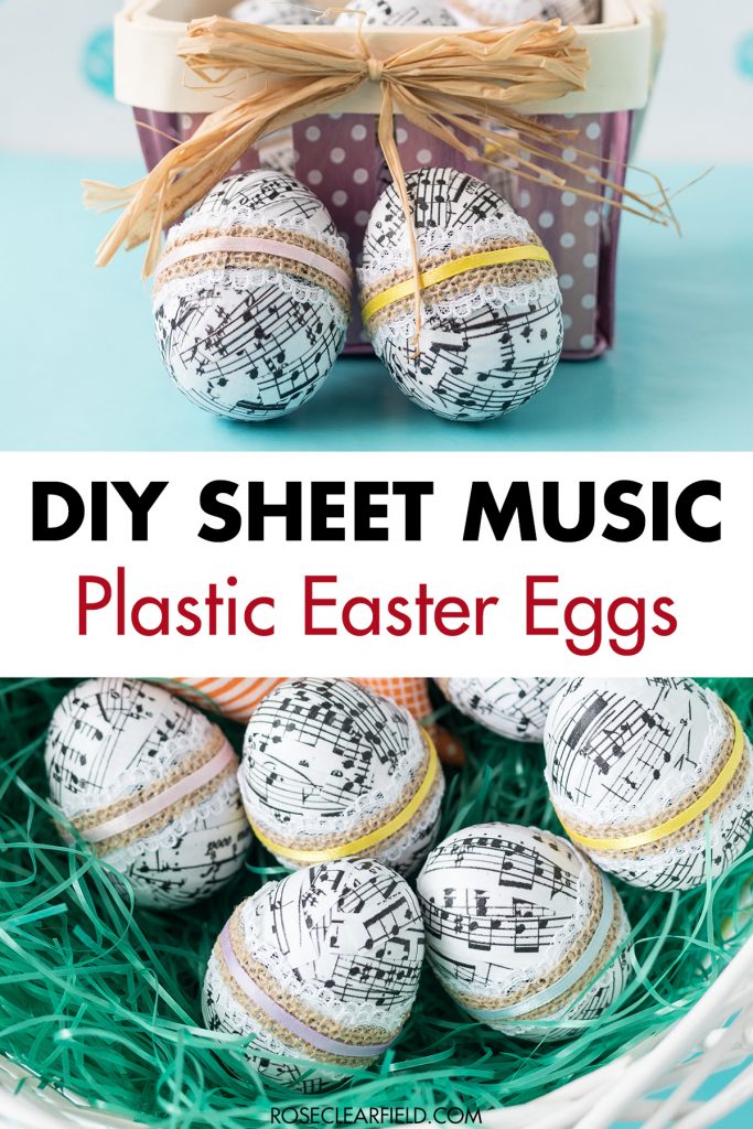 DIY Sheet Music Plastic Easter Eggs