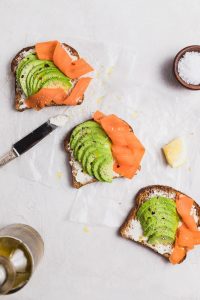 Avocado toast with goat cheese spread and carrot. Perfect flavors for spring! via Danilicious Dishes #avocadotoast #healthyeating #breakfastideas | https://www.roseclearfield.com