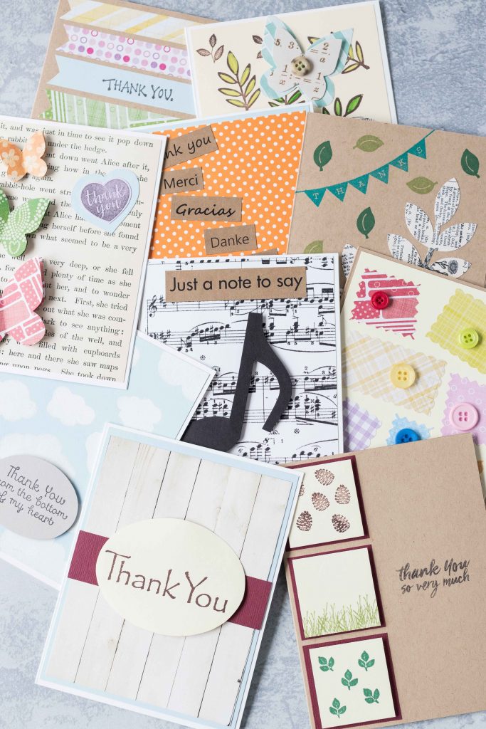 Simple DIY thank you cards add a meaningful touch to thank you notes and gifts! #thankyoucards #DIYcards #greetingcardinspiration | https://www.roseclearfield.com