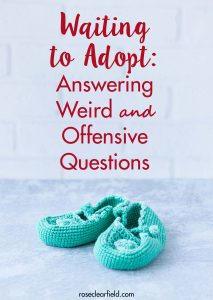 Waiting to Adopt Answering Weird and Offensive Questions | https://www.roseclearfield.com