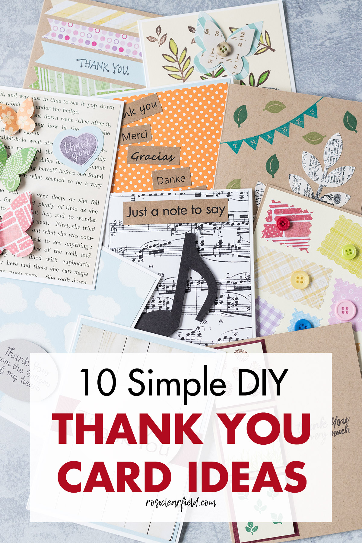 10 Simple DIY Thank You Card Ideas u2022 Rose Clearfield