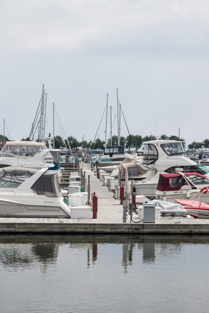Downtown Racine, Wisconsin Harbor #harbor #boats #Wisconsin