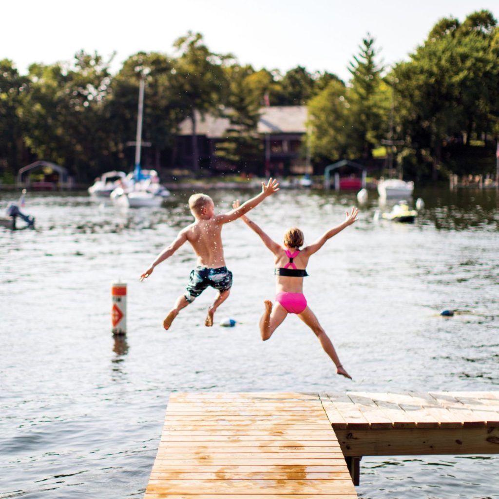 Lake Minnetonka by Ryan Donnell via Mpls St. Paul Mag #dockjump #summerfun
