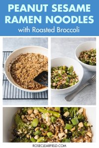 Peanut Sesame Ramen Noodles with Roasted Broccoli