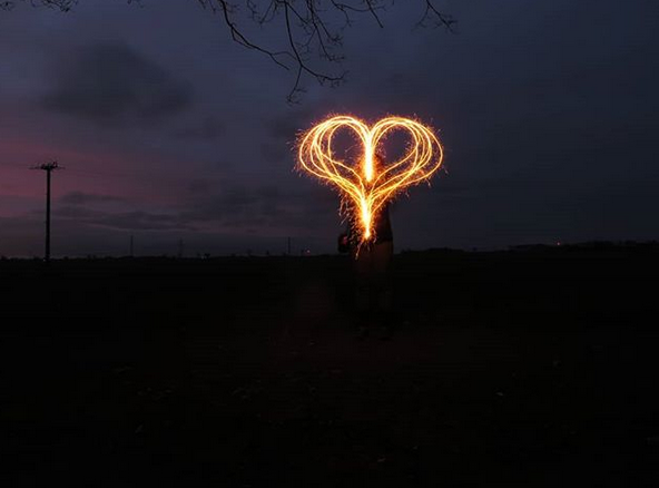 Sparklers Heart by Anna Martinková (annamart1313) on Instagram #sparklersheart #sparklers #lightpainting #longexposure